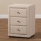 Baxton Studio Tessa Modern Beige Upholstered 3-Drawer Nightstand 147-8162 - alternate 8
